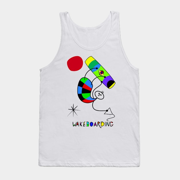 Miro Inspired Wake Boarder Tank Top by The Tee Cat